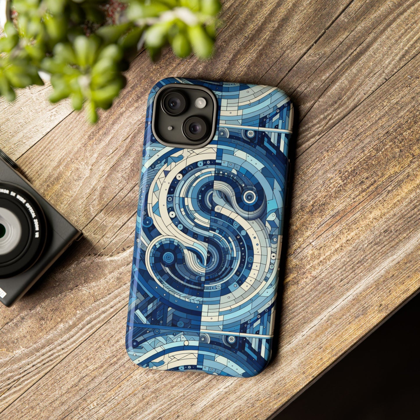 blue alphabet s phone case for samsung and iphone shockproof protective cover with 3d wrap design and vibrant print