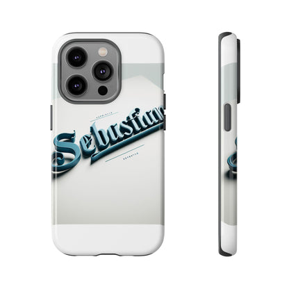 Vibrant 3D Wrap Protective Phone Case in Retro Blue Typography Stylish Accessory for Self-Expression Compatible with iPhone 13, 14, 15 & 16 – all models including Pro, Pro Max & Plus