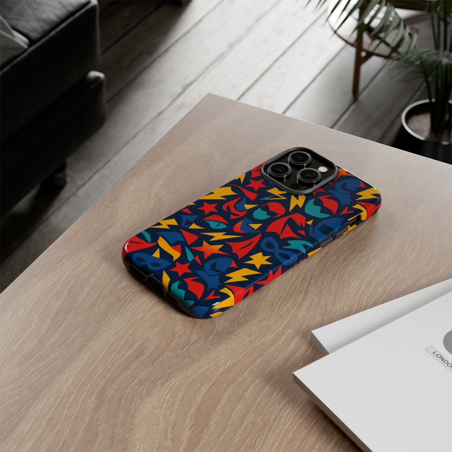 vibrant superhero protective phone case with 3d wrap design – stylish unisex protection for smartphones compatible with iphone 13, 14, 15 & 16 – all models including pro, pro max & plus