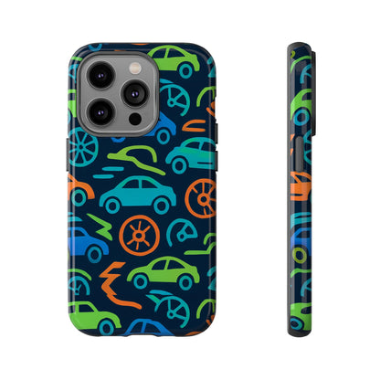 Vibrant 3D Car Design Protective Phone Case for Kids and Teens - Playful Multicolour Style - Stylish Protection for Everyday Use - Compatible with iPhone 13, 14, 15 & 16 – all models including Pro, Pro Max & Plus