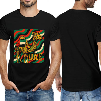 Men's 100% Cotton Unisex Short Sleeve T-Shirt with Unique Double-Sided Print Comfortable Fitness and Leisure Tee Gift for Him Casual Wear Stylish Design Breathable Soft Material
