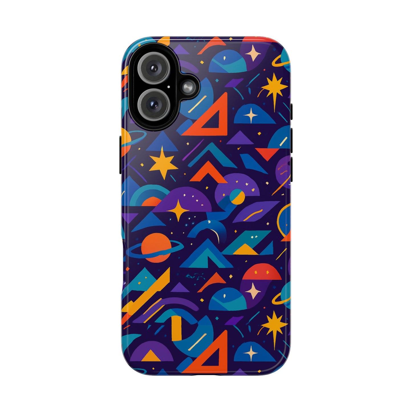 vibrant geometric 3d wrap protective phone case for unique accessories lovers compatible with iphone 13, 14, 15 & 16 – all models including pro, pro max & plus