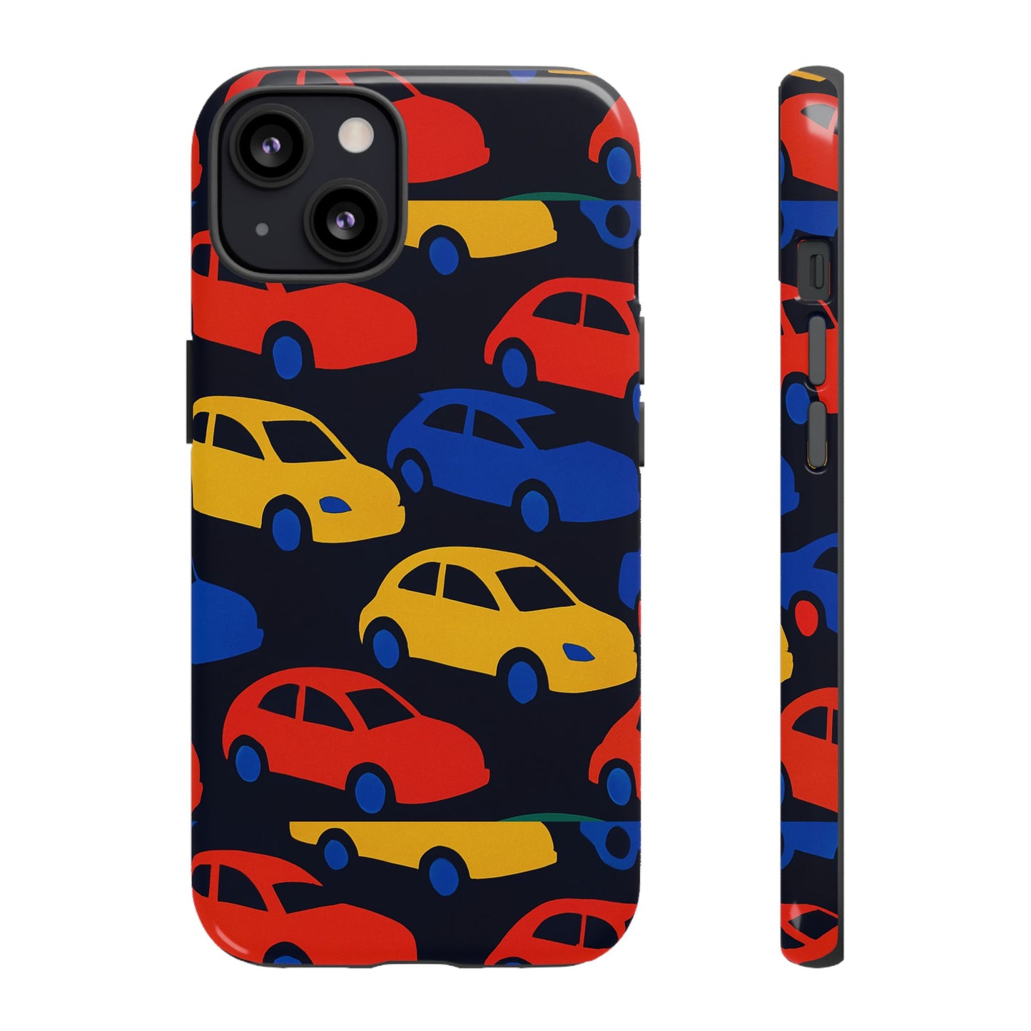 multicolour 3d car design protective phone case stylish accessory for unique expression compatible with iphone 13, 14, 15 & 16 – all models including pro, pro max & plus
