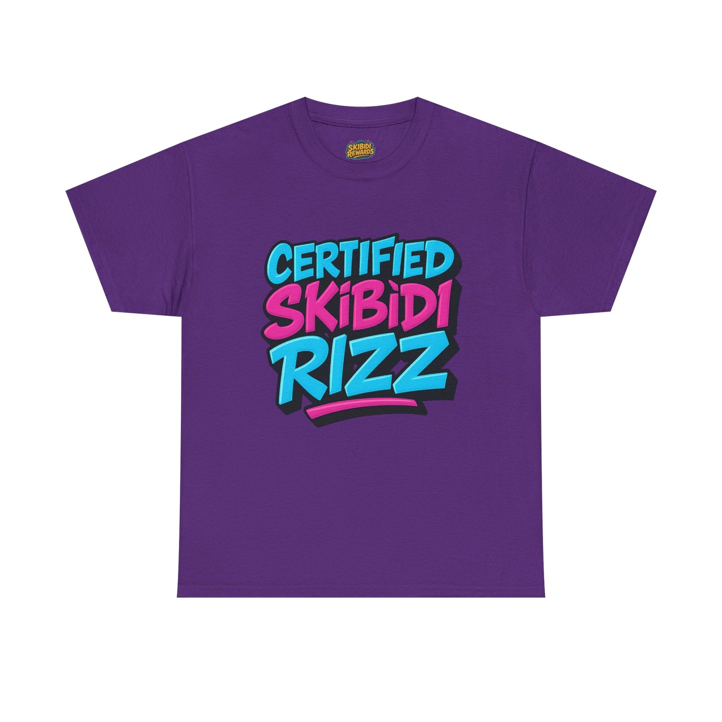 certified skibidi rizz unisex heavy cotton tee - trendy graphic t-shirt for casual wear and everyday style, comfortable fit in various sizes