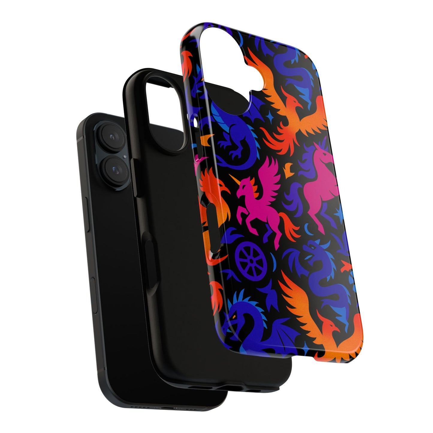 vibrant 3d fantasy design protective phone case for stylish protection compatible with iphone 13, 14, 15 & 16 – all models including pro, pro max & plus
