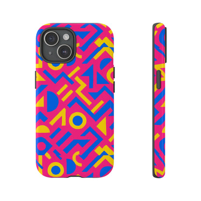 Vibrant Geometric 3D Wrap Protective Phone Case with Multicolour Design for Unique Style Compatible with iPhone 13, 14, 15 & 16 – all models including Pro, Pro Max & Plus