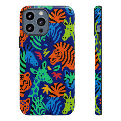 Vibrant Animal Print 3D Wrap Protective Phone Case Stylish Accessory for Men and Women Compatible with iPhone 13, 14, 15 & 16 – All Models Including Pro, Pro Max & Plus