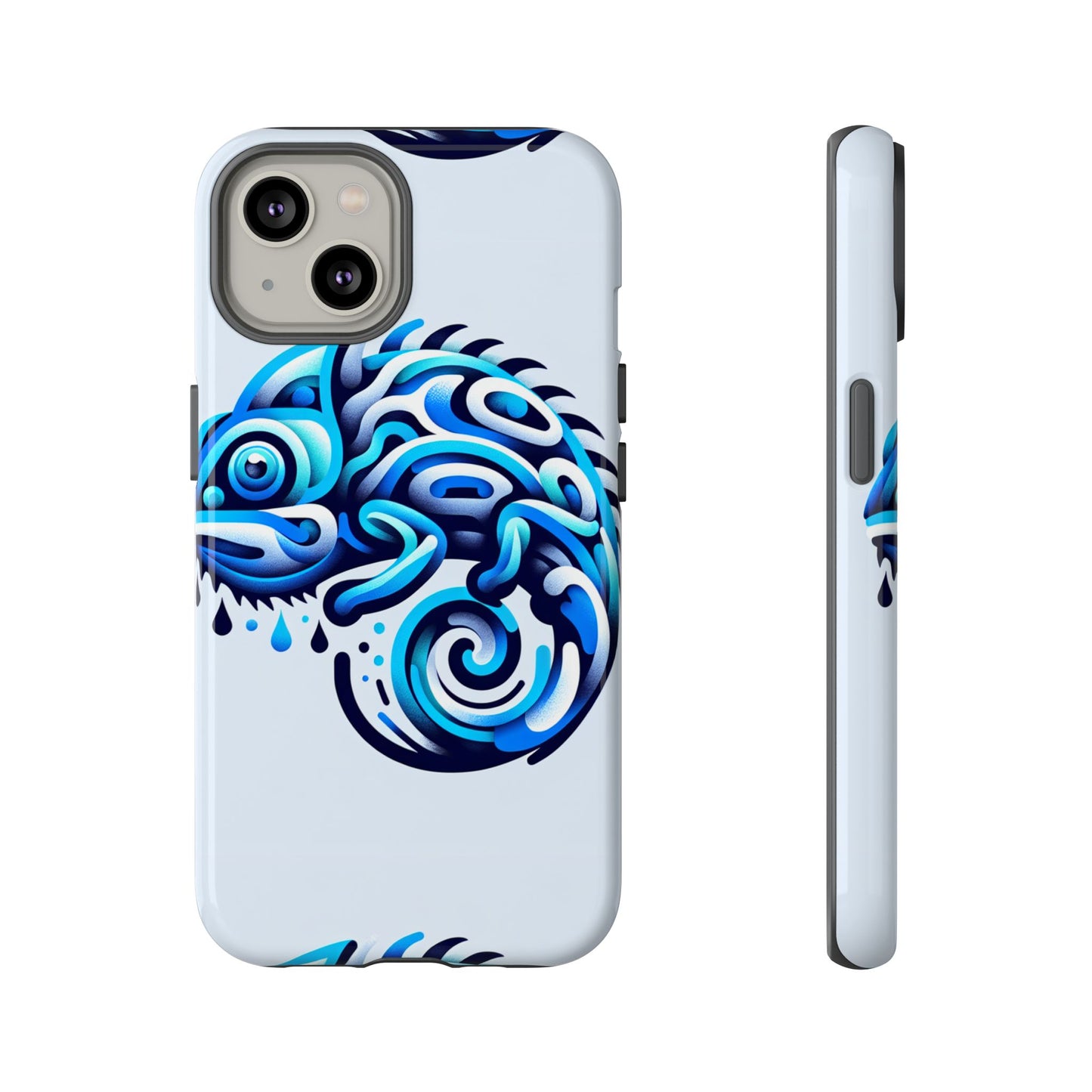 blue animal create 5 phone case with vibrant 3d wrap design, shock absorption, uv protection, for stylish and durable smartphone protection