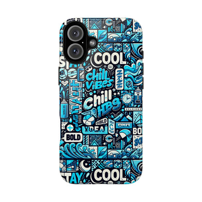 Vibrant 3D Wrap Protective Phone Case with Colourful Chill Vibes Design – Unique Style Accessory for Self-Expression Compatible with iPhone 13, 14, 15 & 16 – all models including Pro, Pro Max & Plus