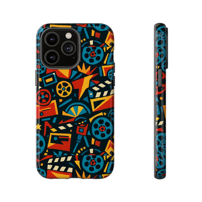 Vibrant Retro Movie-Inspired Protective Phone Case with 3D Design for Stylish Protection Compatible with iPhone 13, 14, 15 & 16 – All Models Including Pro, Pro Max & Plus