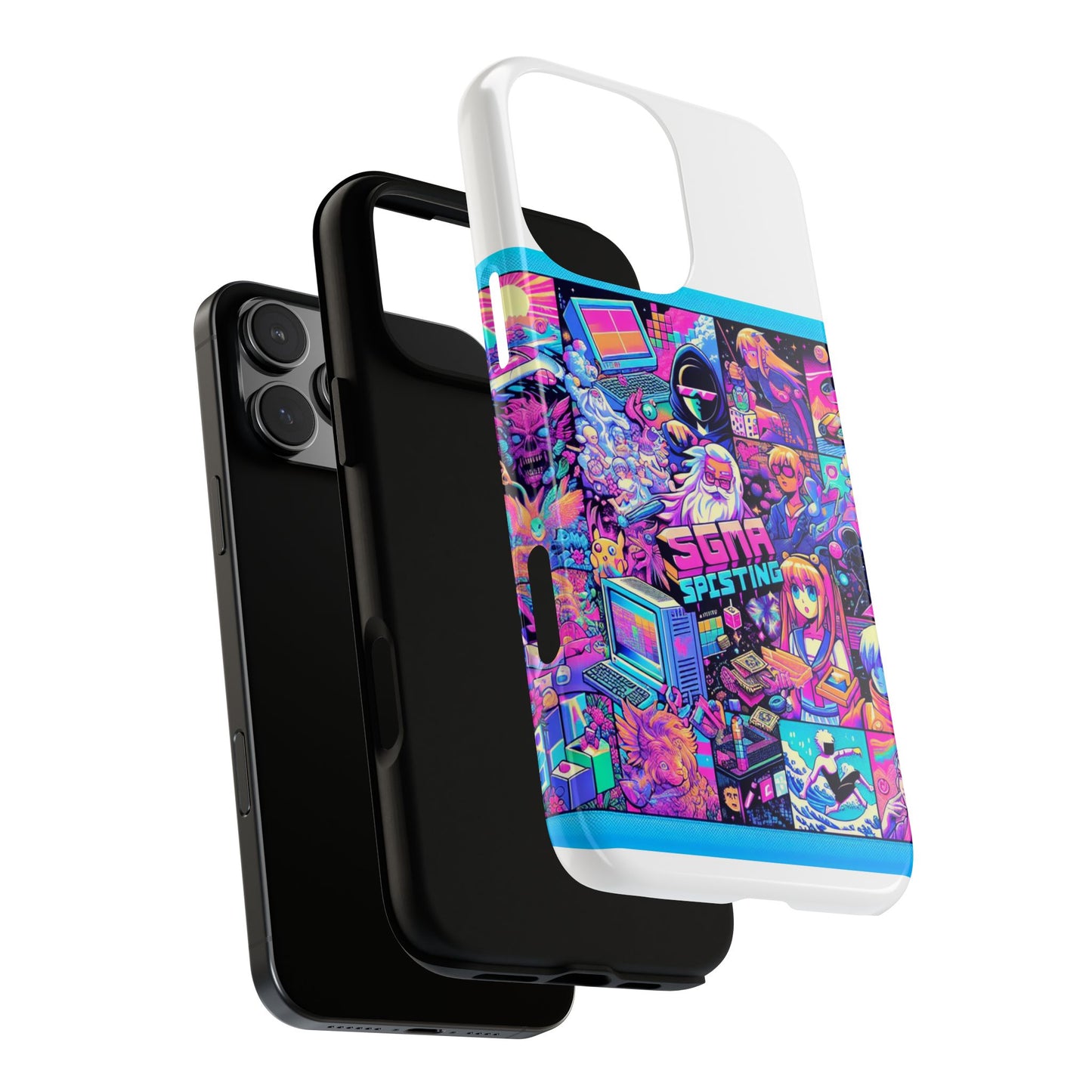 sigma sprinting vibrant protective phone case for smartphones, 3d wrap design with uv protection, durable shock absorbent material, ideal gift for anime and comic lovers