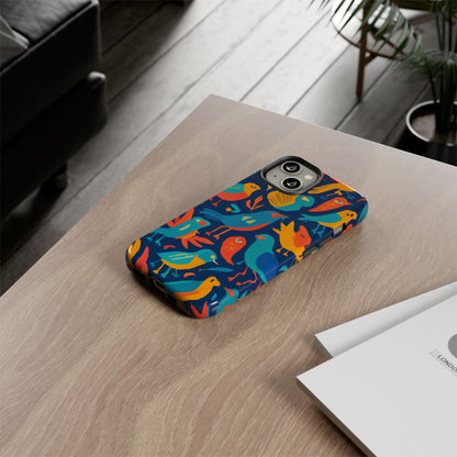 Vibrant Multicolour Bird Design Phone Case for Stylish Protection – Compatible with iPhone 13, 14, 15 & 16 – All Models Including Pro, Pro Max & Plus