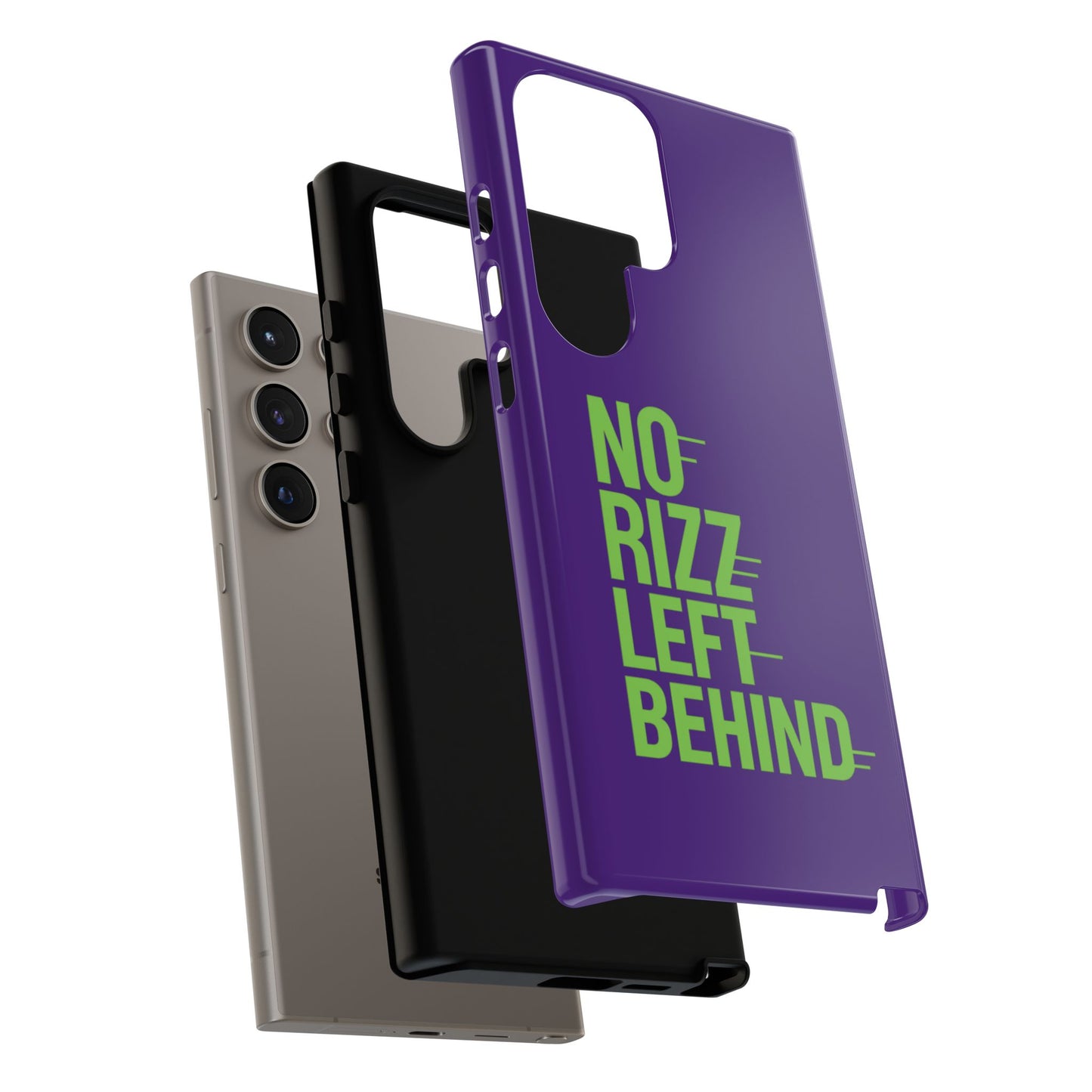 tough phone case - no rizz left behind - durable, stylish protection for active lifestyles - impact-resistant, dual layer, shock-absorbing tpu - perfect gift for tech lovers