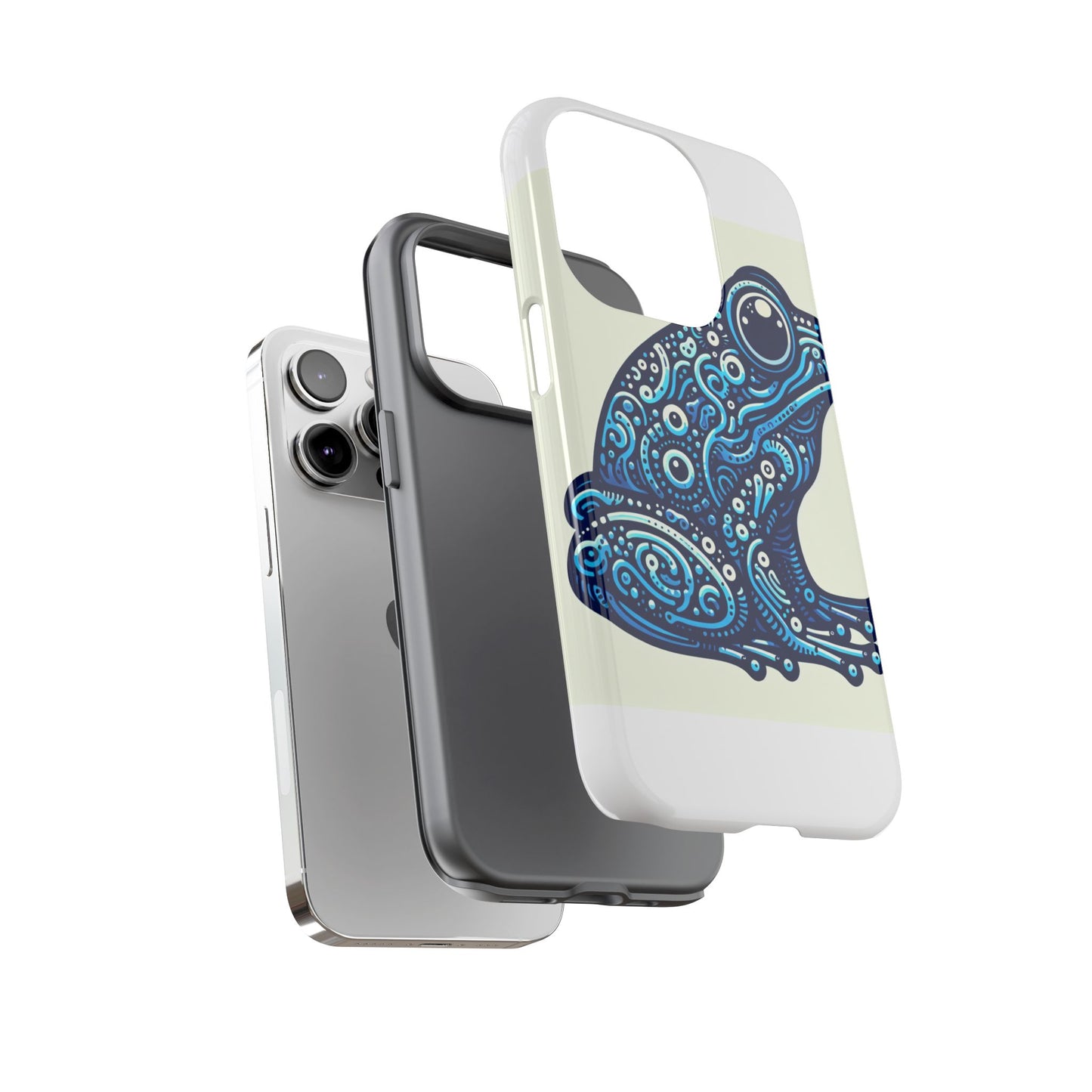 vibrant 3d blue frog design protective phone case for trendsetters – stylish protection compatible with iphone 13, 14, 15 & 16 – all models including pro, pro max & plus