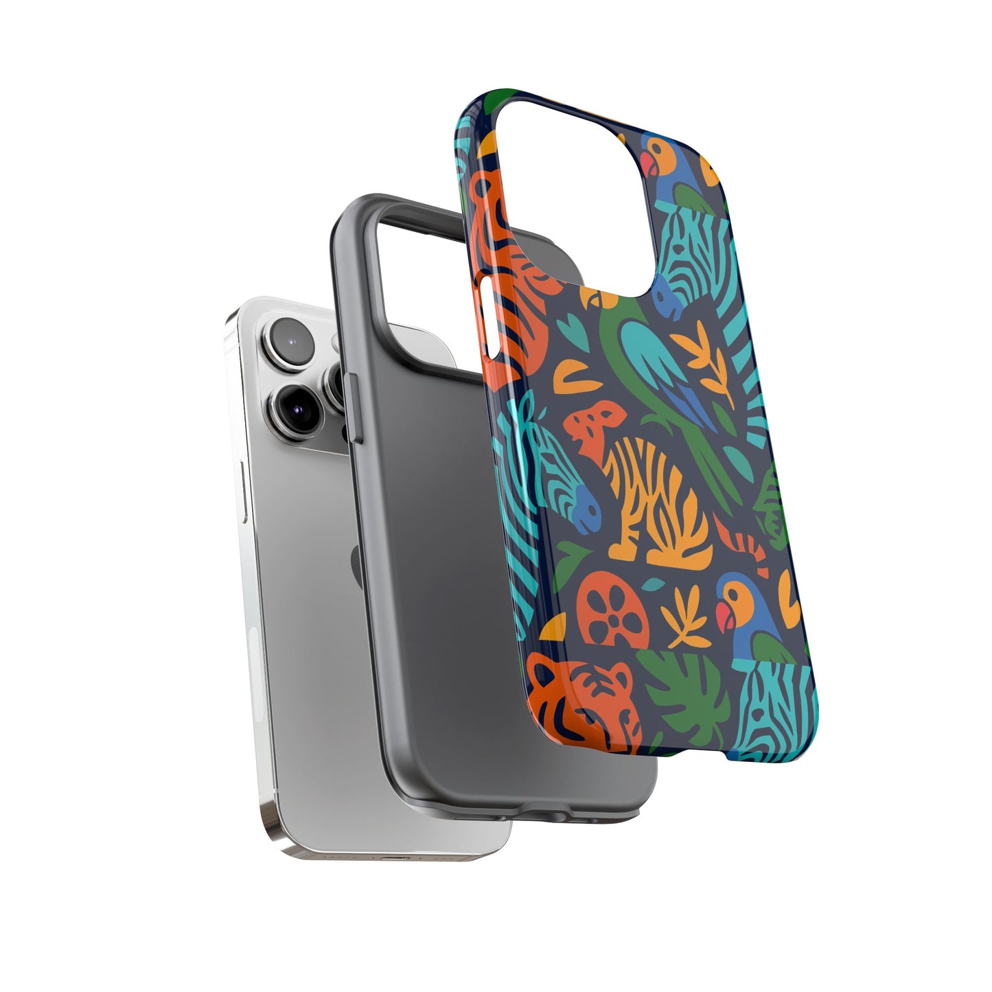 vibrant 3d animal print phone case for stylish protection – unique accessory for men and women compatible with iphone 13, 14, 15 & 16 – all models including pro, pro max & plus