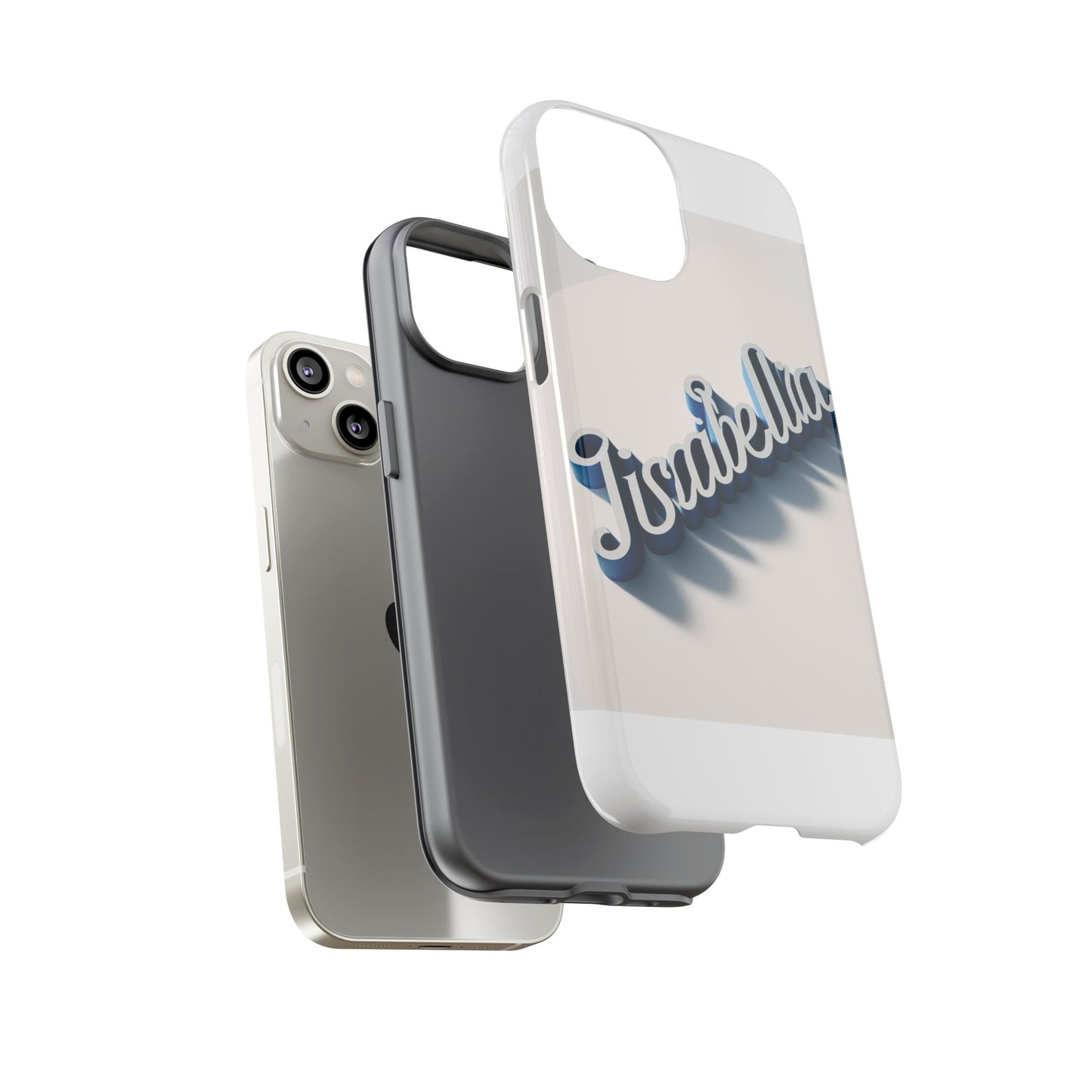vibrant 3d alphabet design protective phone case in blue for unique style and self-expression compatible with iphone 13, 14, 15 & 16 – all models including pro, pro max & plus
