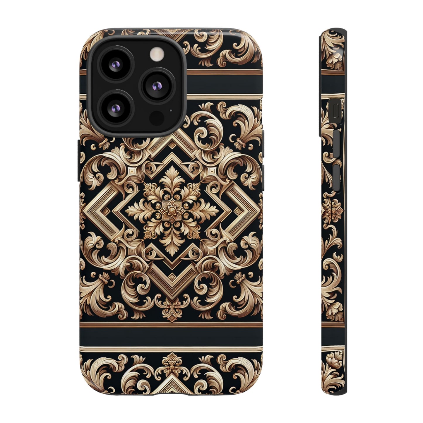 pattern image 10 vibrant 3d phone case for anime and comic fans with baroque design compatible with iphone 13, 14, 15 & 16 – all models including pro, pro max & plus