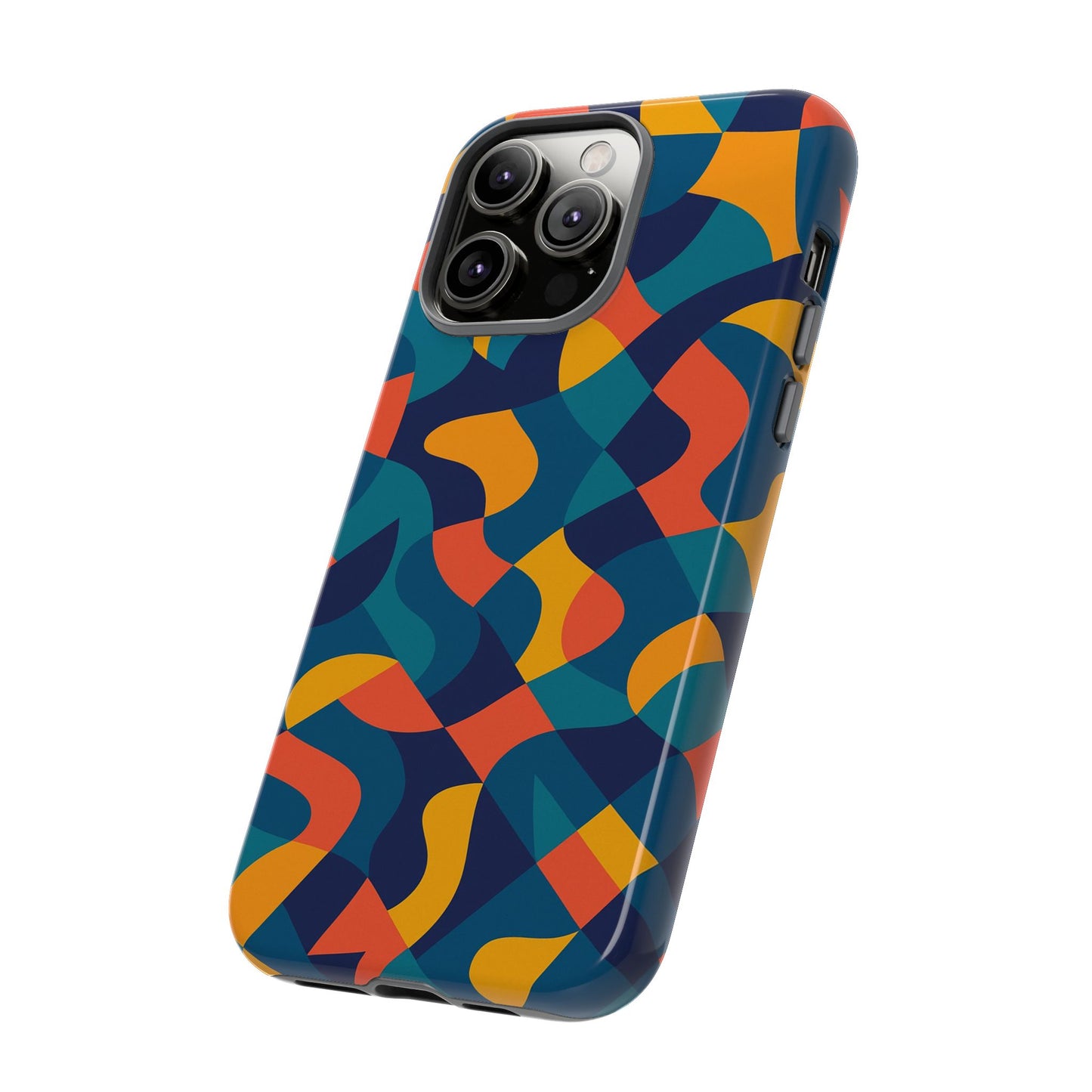 vibrant multicolour abstract phone case for stylish protection compatible with iphone 13, 14, 15 & 16 – all models including pro, pro max & plus