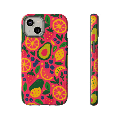Vibrant 3D Fruit Pattern Protective Phone Case - Playful Accessory for Individuality and Stylish Protection Compatible with iPhone 13, 14, 15 & 16 – all models including Pro, Pro Max & Plus