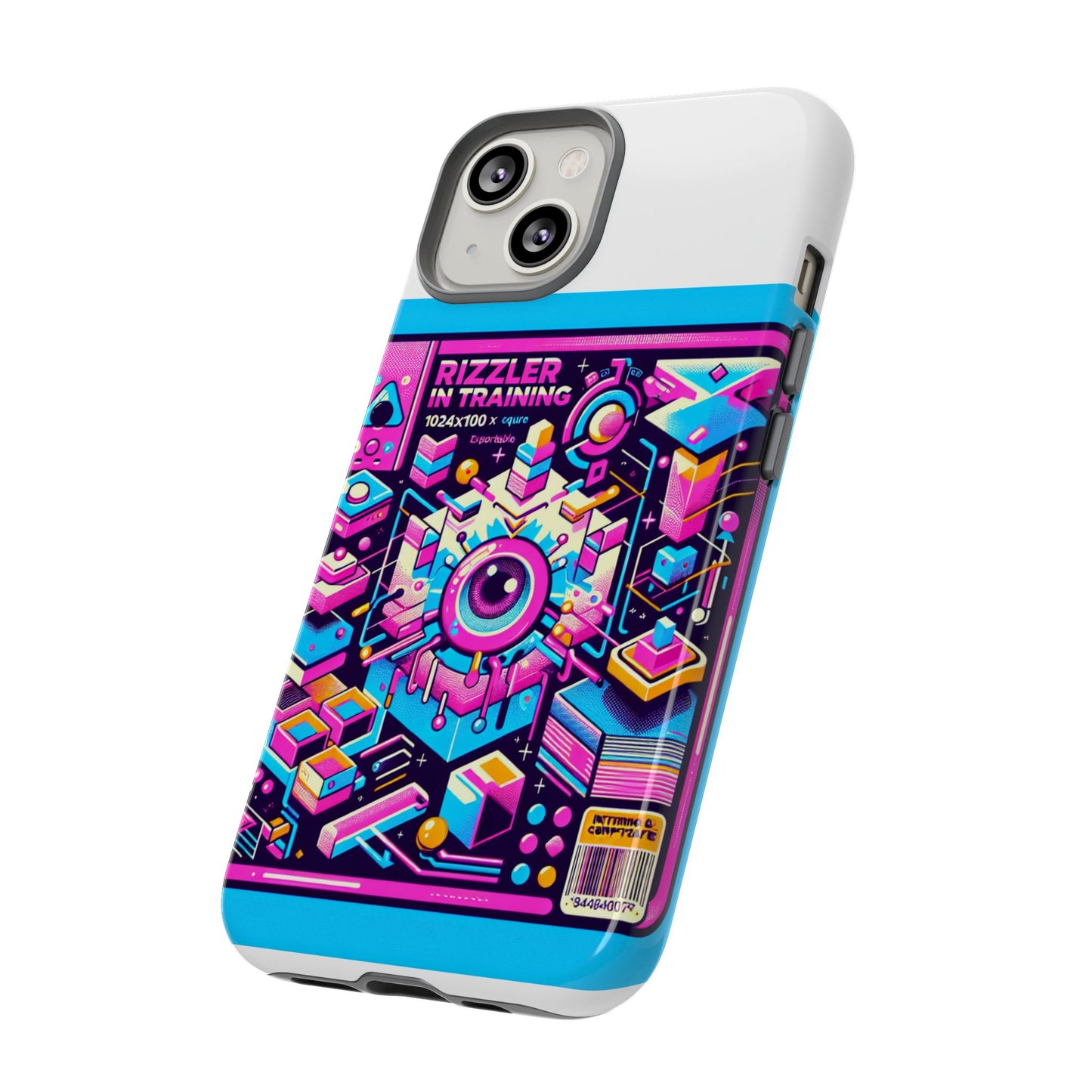 rizzler in training 3d wrap protective phone case for anime lovers