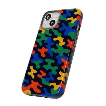 Multicolour Camouflage Protective Phone Case with 3D Wrap Design for Stylish Smartphone Protection Compatible with iPhone 13, 14, 15 & 16 – All Models Including Pro, Pro Max & Plus