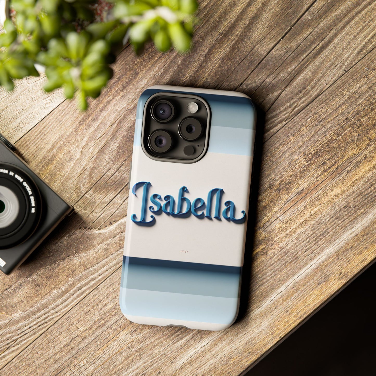 name isabella blue phone case with 3d wrap and vibrant anime inspired design for stylish protection and personalised smartphone accessory