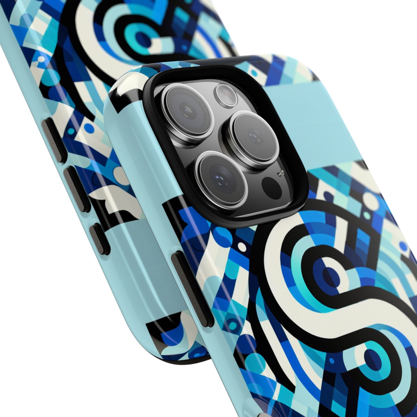 letter blue alphabet s phone case with 3d wrap design for stylish protection and unique retro anime comic style