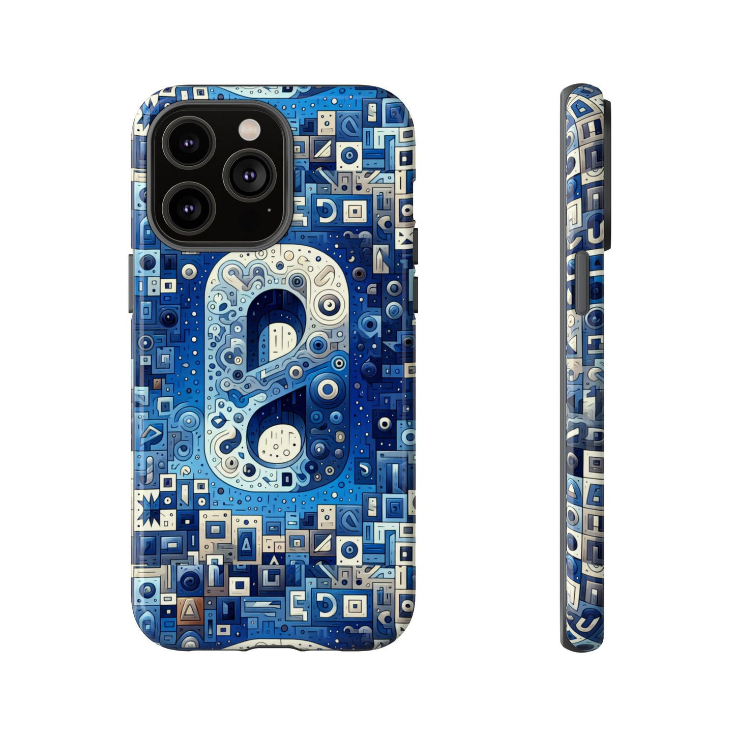 blue alphabet a phone case for mobile phones durable shockproof tpu cover with 3d wrap design for kids and teens