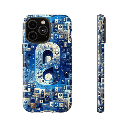 Blue Alphabet A Phone Case for Mobile Phones Durable Shockproof TPU Cover with 3D Wrap Design for Kids and Teens