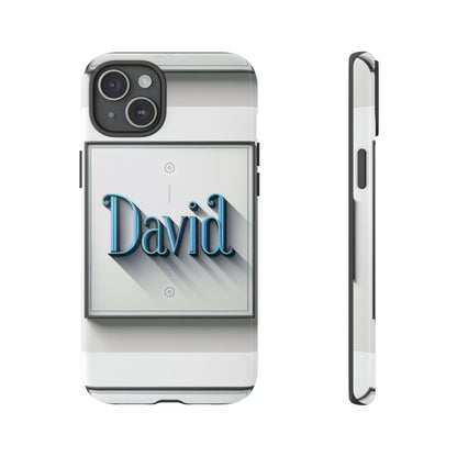 David Blue Anime Comic Style Shockproof Phone Case for Men Women Durable Protective Cover with 3D Wrap Design