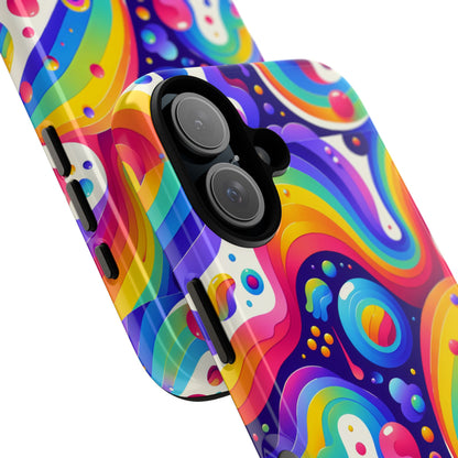 Pattern Image 6 Vibrant Shockproof Phone Case for Anime and Comic Fans with Retro Psychedelic Design Compatible with iPhone 13, 14, 15 & 16 – all models including Pro, Pro Max & Plus