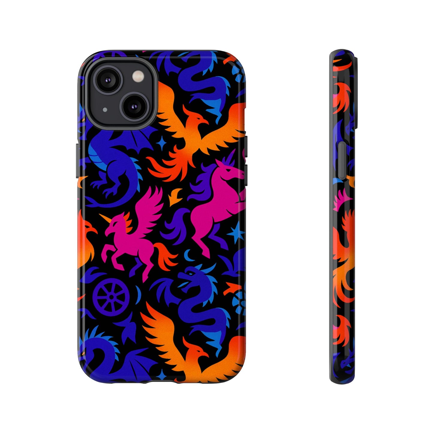 vibrant 3d fantasy design protective phone case for stylish protection compatible with iphone 13, 14, 15 & 16 – all models including pro, pro max & plus
