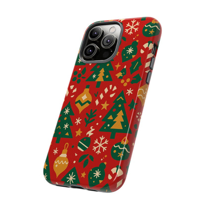 Multicolor 3D Wrap Protective Phone Case with Festive Holiday Design – Fun Retro Style for Smartphone Protection Compatible with iPhone 13, 14, 15 & 16 – all models including Pro, Pro Max & Plus
