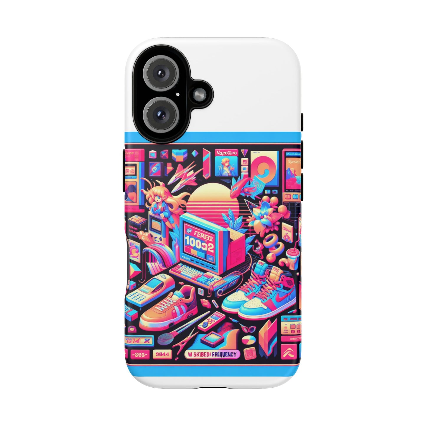 w skibidi frequency 3d wrap protective phone case for anime lovers, durable tpu silicone, shock absorbing, uv protected, glossy or matte finish, unique gift idea