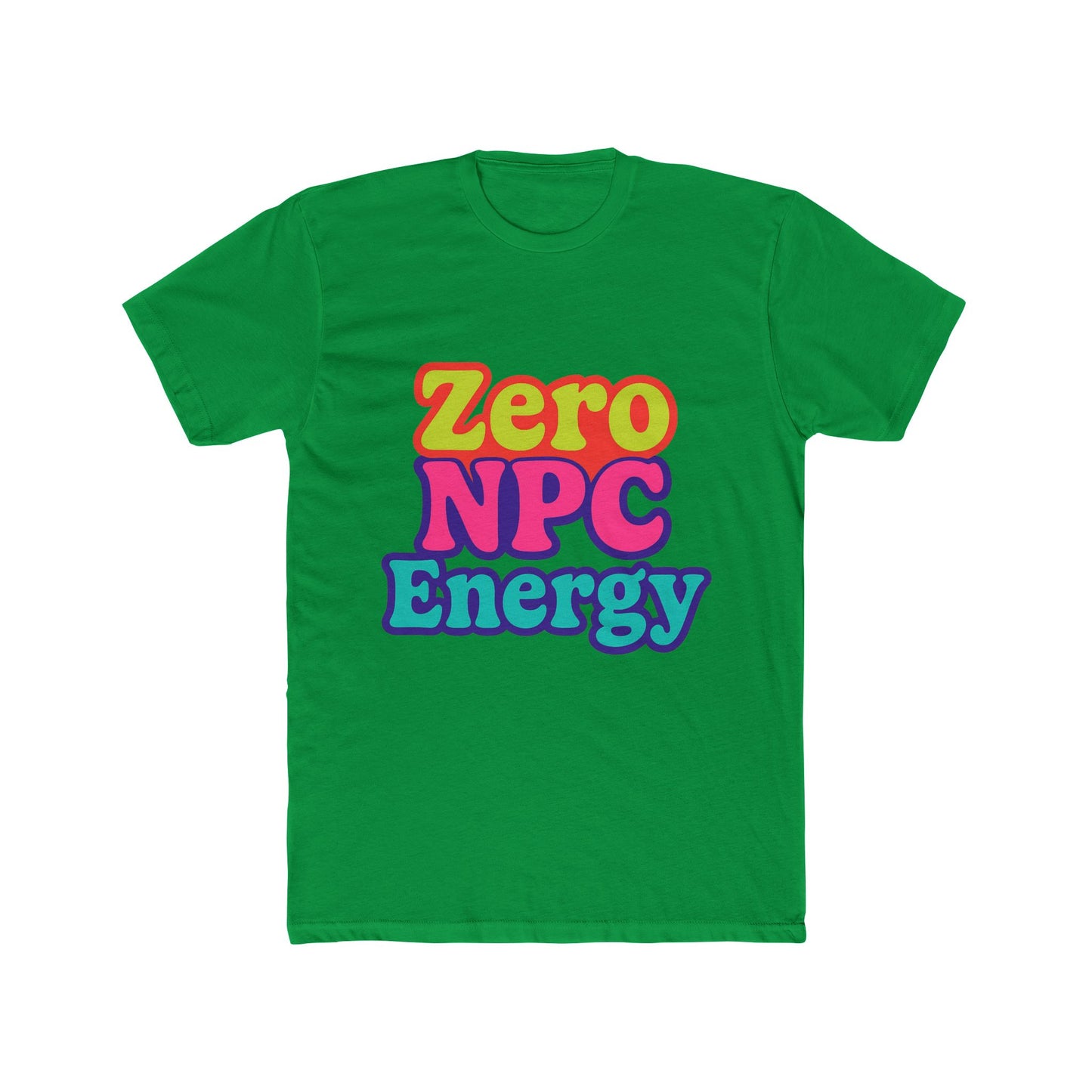 zero npc energy unisex t-shirt - multicolor 1 - ideal for gamers and video game enthusiasts