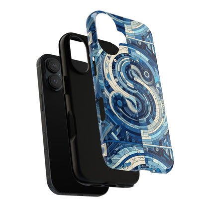 Blue Alphabet S Phone Case for Samsung and iPhone Shockproof Protective Cover with 3D Wrap Design and Vibrant Print