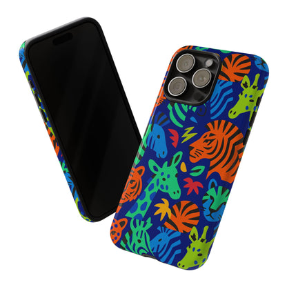 Vibrant Animal Print 3D Wrap Protective Phone Case Stylish Accessory for Men and Women Compatible with iPhone 13, 14, 15 & 16 – All Models Including Pro, Pro Max & Plus