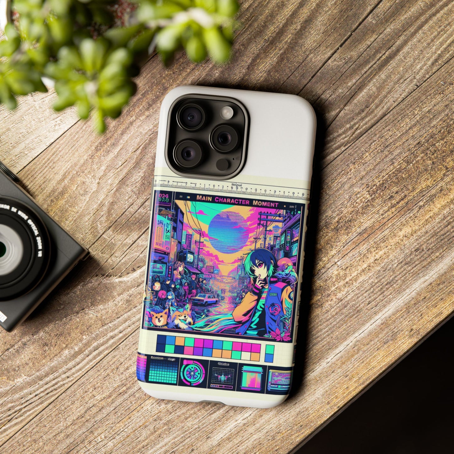 main character moment protective phone case, 3d wrap design, durable tpu silicone, uv protected, anime and comic inspired, unique gift for tech enthusiasts