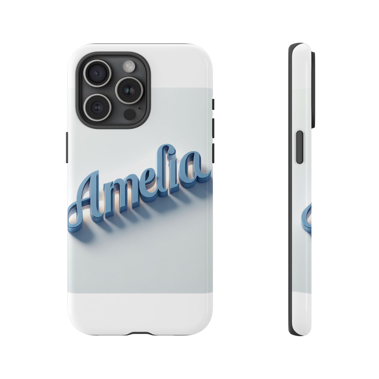 vibrant 3d lettering phone case in blue for self-expression and style compatible with iphone 13, 14, 15 & 16 – all models including pro, pro max & plus