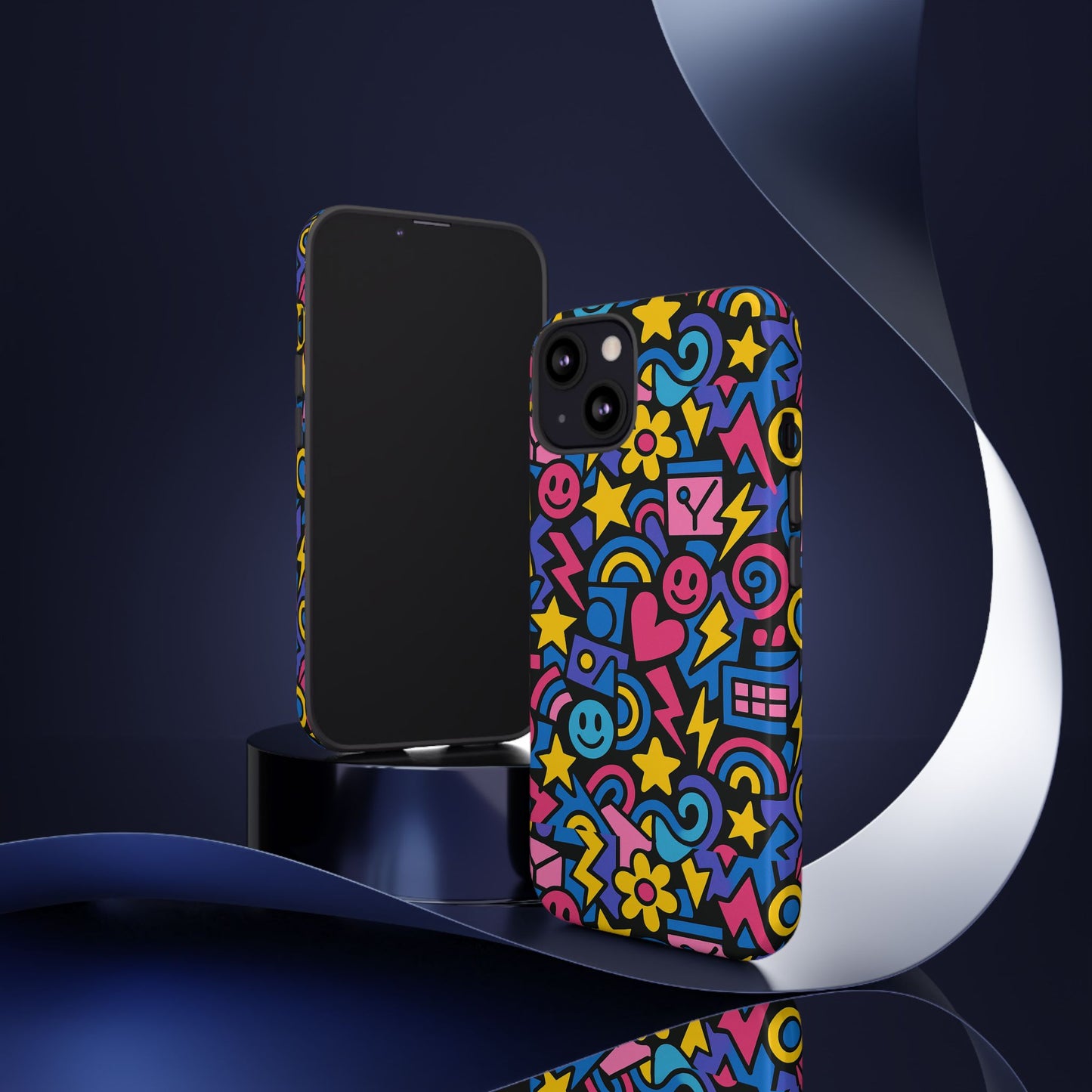 vibrant multicolour cartoon protective phone case – playful 3d design for stylish protection – compatible with iphone 13, 14, 15 & 16 – all models including pro, pro max & plus