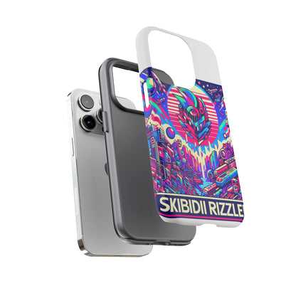 Skibidi Rizzler Protective Phone Case with 3D Wrap Design, Shock Absorbing TPU Silicone, UV Protected, Ideal Gift for Anime and Comic Culture Fans
