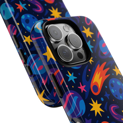 Vibrant 3D Space Design Protective Phone Case for Stylish Protection and Self-Expression Compatible with iPhone 13, 14, 15 & 16 – all models including Pro, Pro Max & Plus