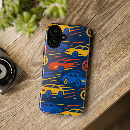 Vibrant 3D Car Design Protective Phone Case for Smartphones Stylish Accessory for Expressive Individuals Compatible with iPhone 13, 14, 15 & 16 – all models including Pro, Pro Max & Plus