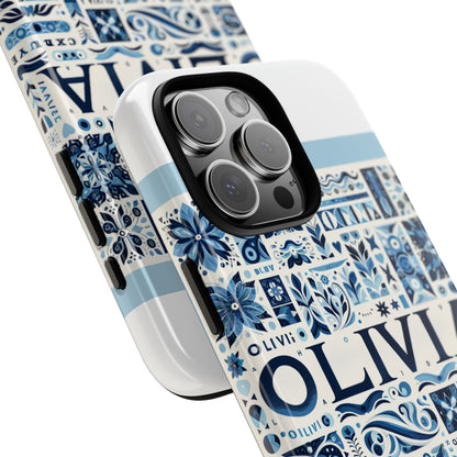 Vibrant 3D Wrap Protective Phone Case in Blue Floral Design for Stylish Protection Compatible with iPhone 13, 14, 15 & 16 – all models including Pro, Pro Max & Plus
