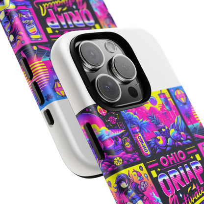 Ohio Drip Activated Protective Phone Case with 3D Wrap Design, UV Protection, Durable TPU Silicone Liner, Ideal Gift for Tech Enthusiasts and Anime Lovers