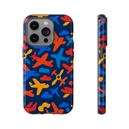 Vibrant 3D Wrap Protective Phone Case with Colourful Aviation Design for Stylish Protection Compatible with iPhone 13, 14, 15 & 16 – all models including Pro, Pro Max & Plus