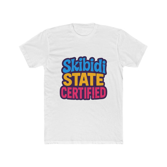 Skibidi State Certified Meme Unisex T-Shirt – Multicolor Design, Funny Graphic Tee