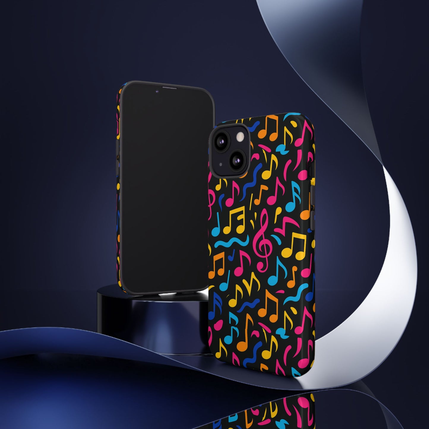 vibrant music themed phone case with colourful 3d design – stylish protection for music lovers – compatible with iphone 13, 14, 15 & 16 – all models including pro, pro max & plus