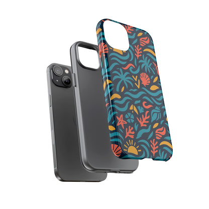 Vibrant Tropical Pattern Phone Case with 3D Design for Stylish Protection Compatible with iPhone 13, 14, 15 & 16 – all models including Pro, Pro Max & Plus