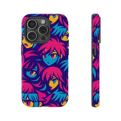 Vibrant 3D Anime Phone Case with Retro Design for Stylish Protection – Unique Accessory for Self-Expression Compatible with iPhone 13, 14, 15 & 16 – all models including Pro, Pro Max & Plus